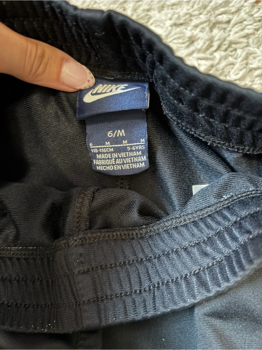 Nike Black Joggers with White Side Stripe and Swoosh
